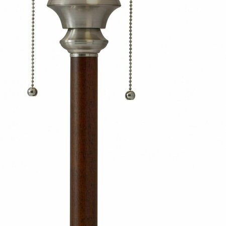 Homeroots Walnut Metal Table Lamp13.5 x 13.5 x 22.5 in. 372657